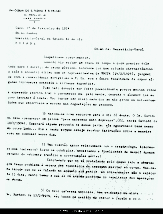 Carta escrita pelo Abade Antônio de Araújo Oliveira