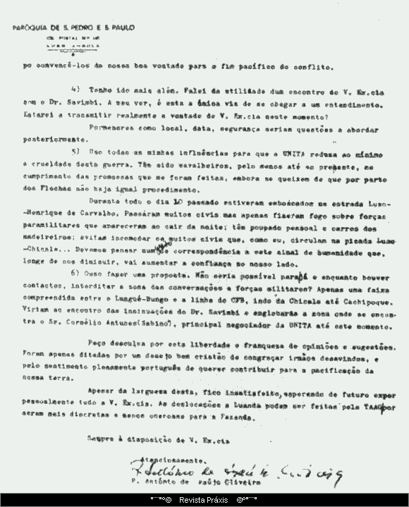 ao Secretário Geral Portugês colonialista de Angola