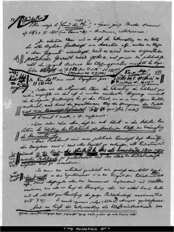 Página do Caderno de Notas de Vladimir Lênin