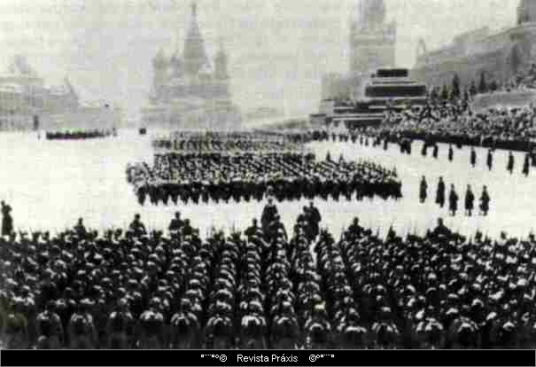 Fotografia da Praça Vermelha, em Moscou, 1941